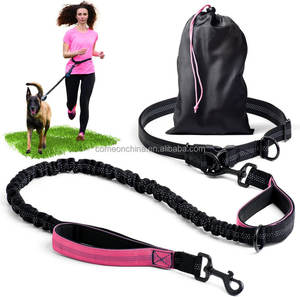 Correa de perro manos libres para mascotas de fábrica para entrenamiento de mascotas medianas y grandes, correa de perro retráctil ajustable con manos libres para caminar y correr - Product Image 4