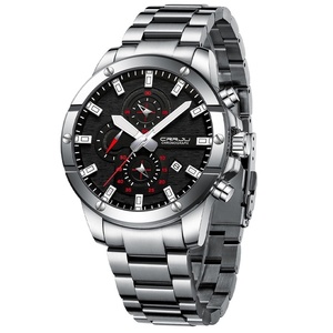 Reloj de Pulsera de Acero con Cronógrafo de 3 Subesferas y 6 Agujas para Hombre, Reloj de Cuarzo Luminoso a Prueba de Agua, Reloj Deportivo de Negocios con Esfera Grande para Hombre - Product Image 5