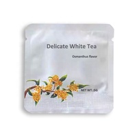 Sachets en plastique Mylar imprimés sur mesure pour emballage de thé, sachet oreiller à 3 soudures latérales, mini pochette à soudures dorsales