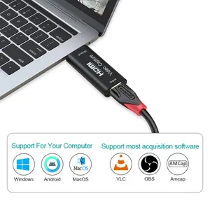 Kartu Penangkap Video USB 2.0 Ke HDMI Output Input 4K30Hz 1080p60Hz Kartu Penangkap Video HDMI Terlaris