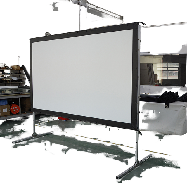 TELON 100 Inch 16:9 Front and Rear Quick Setup Fast Fold Projection Screen for Large Events and Travel Uses