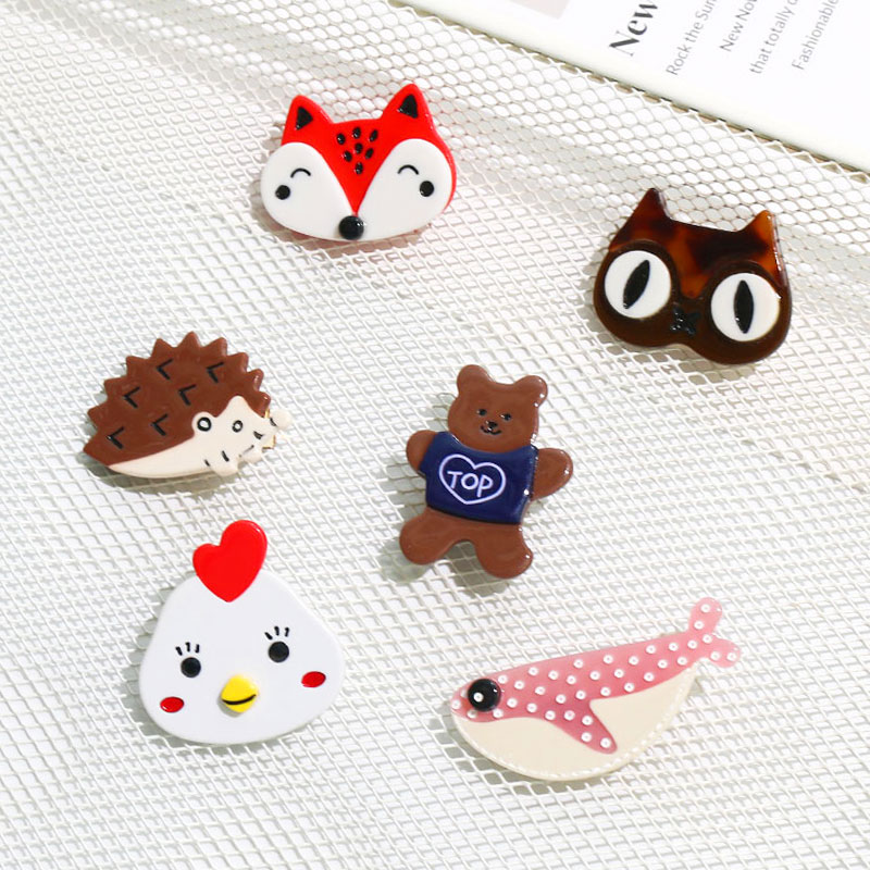 JYY Экологичные ацетатные заколки для волос для маленьких девочек, аксессуары для малышей, детские заколки для волос в ассортименте, заколки для волос с мультяшными животными для детей