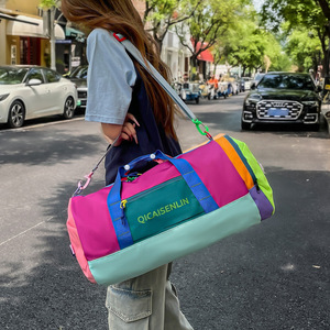 <span class=keywords><strong>Sac</strong></span> de sport Ginzeal Color Block Cylinder Weekend Duffle Bag, résistant à l'eau, grande capacité, <span class=keywords><strong>sac</strong></span> de sport, <span class=keywords><strong>sac</strong></span> bandoulière, <span class=keywords><strong>sac</strong></span> de yoga - Product Image 2