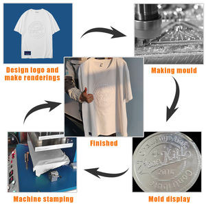 Camiseta Pulôver Masculina Premium 100% Algodão 2025 Personalizada Estilo Hip Hop com Relevo 3D e Bordado Sólido - Product Image 6