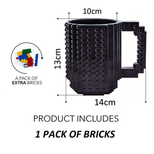 Niños Adultos Taza de café Novedad DIY Bloques de construcción Material ABS 350ml para cumpleaños Fiestas de Navidad Al azar 1 paquete incluido - Product Image 2