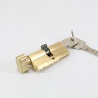 Cilindro de puerta de bloqueo de pulgar de puerta de privacidad de baño de latón con llave de ordenador