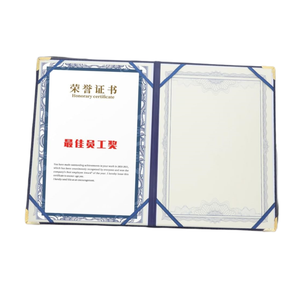 Plain Pu Leather Diploma Cover Holder,Leather Certificate Holder Green,Black Leather <b>Folder</b> for Certificates - Product Image 4
