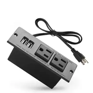 Настольный встраиваемый розетка переменного тока Стандартный Смарт-USB-порт для офиса и дома
