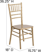 Chaises Chiavari empilables en résine dorée, les plus populaires, à prix compétitifs, pour la location commerciale, les hôtels, les mariages, les anniversaires et les fêtes.
