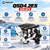 Moteur diesel in-bord 6 cylindres Mercury QSD4.2ES 320-DTS 320 CV homologué marine 3800 tr/min pour groupe motopropulseur de yacht de plaisance