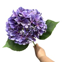 Bunga Hydrangea Buatan Anna, Tangkai Bunga Palsu untuk Dekorasi Latar Belakang Aula Pernikahan, Dekorasi Rumah, Hotel