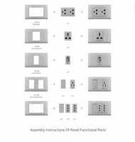 Cadre de prise murale électrique LAPU standard US 118*72mm 110V 240V DIY – Différents modules d'interrupteurs et de prises