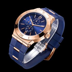 カスタム時計ローズゴールドステンレススチール10 ATMクォーツ時計ブランドあなた自身のロゴ高級時計メンズ - Product Image 1