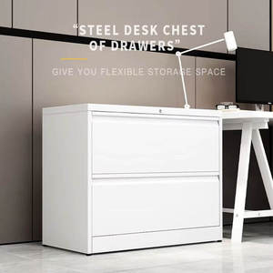 Armoire <span class=keywords><strong>de</strong></span> classement horizontale en acier à 2 tiroirs, armoire <span class=keywords><strong>de</strong></span> rangement en métal pour <span class=keywords><strong>bureau</strong></span>, avec serrure, pour dossiers suspendus A4 - Product Image 1