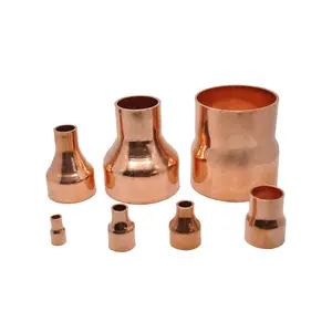 Tubo de prensa de cobre y latón, accesorio de tubería, montaje de fontanería, reductor de codo de acoplamiento en T