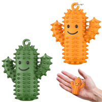 Mini porte-clés en silicone en forme de cactus, jouet de massage des points d'acupression, anti-stress portable, soulagement de la douleur pour l'extérieur