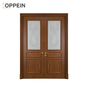 OPPEIN Moderne Waterdichte PVC Houten Villa Deur met Glasvezel Scherm, Gelakte Binnenkant, Appartementdeur - Product Image 4