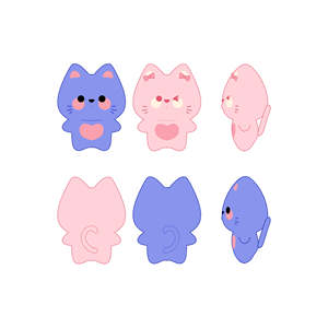 定制磁性毛绒动物钥匙圈迷你填充猫包吊坠搞笑情人节毛绒钥匙扣礼品 - Product Image 4