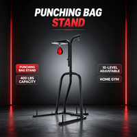 Support de boxe sans fixation requise avec cadre en acier renforcé, support de sac de frappe anti-basculement pour petit espace de salle de sport à domicile