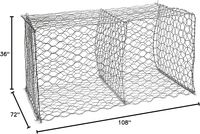 Cesta de Gabión Tejida de Malla de Alambre de Acero Galvanizado en Caliente con Orificios Hexagonales para Control de Inundaciones, Muros de Contención y Jardines