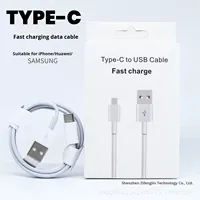 Kabel Data USB ke Type-C Pengisian Daya Super Cepat & Transfer Data 3A Selubung TPE Konduktor Tembaga Murni Kompatibel Universal iPhone