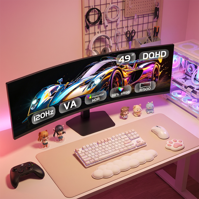 DQHD 120Hz Curved Screen Monitor 49 Inch Super Ultrawide Desktop Monitor for ODM Wholesale Buyers