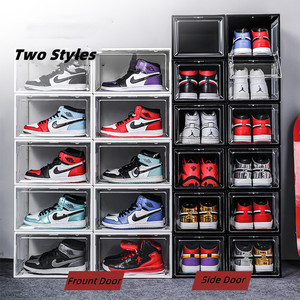 Hot Sell Transparent Sneaker Storage Box Clear Plastic Shoe Storage Box Shoe Display Box With Light