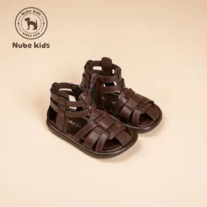 Летние новые римские сандалии для девочек модные детские высокие туфли для маленьких девочек принцесса детская обувь на плоской подошве с молнией