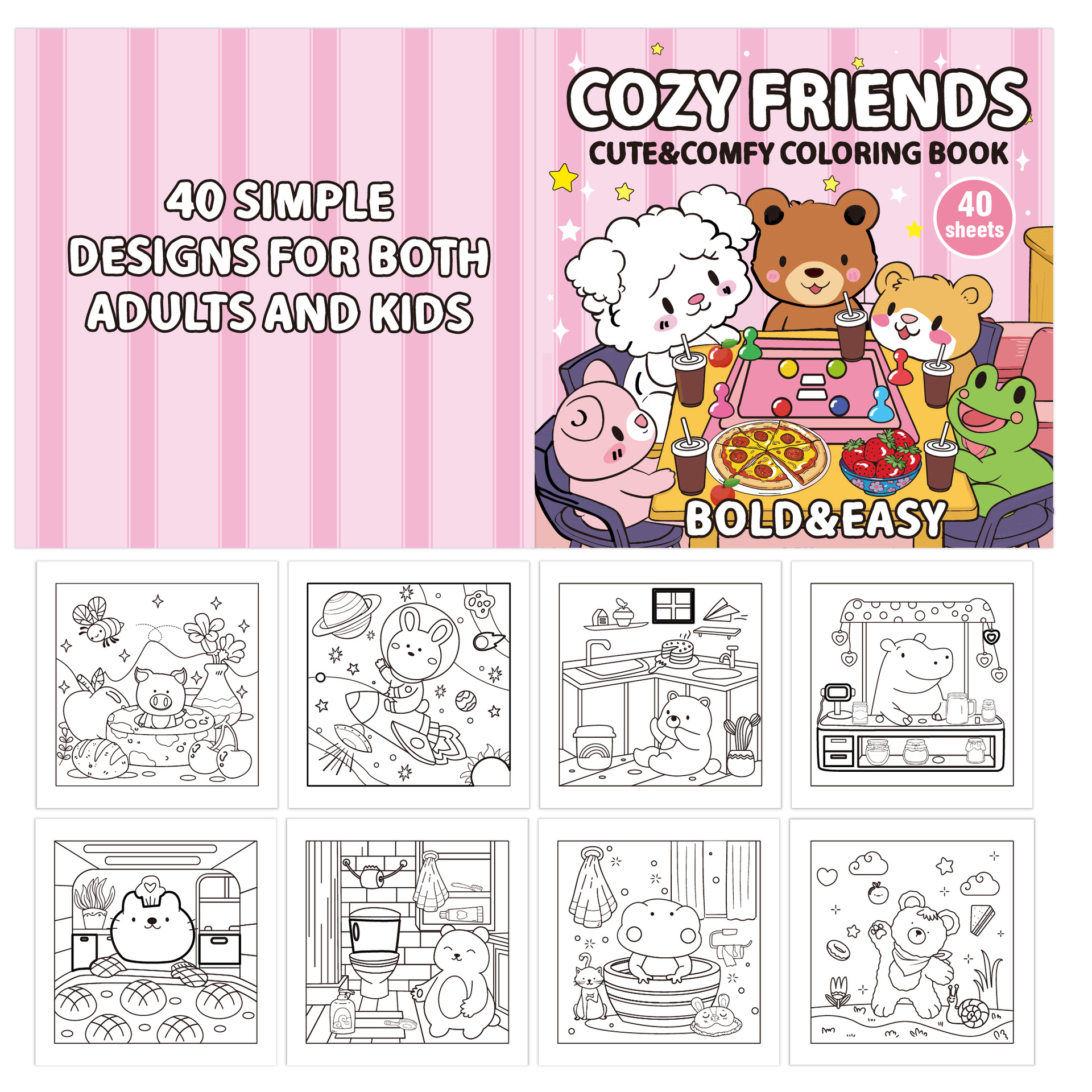 cozy coloring book 48 pages