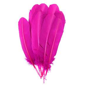 Commercio all'ingrosso 10-12 pollici colori tinti bianchi turchia tondi ala <span class=keywords><strong>piume</strong></span> d'oca <span class=keywords><strong>di</strong></span> tacchino per Bouquet maschera floreale tiare costumi - Product Image 3