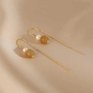 Boucles d'oreilles en perles WENCHI pour femmes 1582 avec pompon - Product Image 3