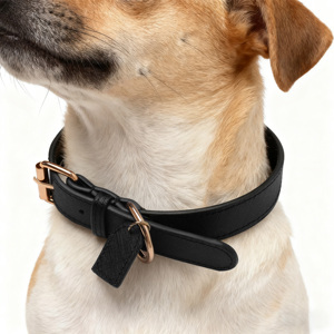 <span class=keywords><strong>Collier</strong></span> en cuir <span class=keywords><strong>grain</strong></span>é personnalisé pour chien avec étiquettes nominatives personnalisées pour chiens de grande et petite taille – Cadeau tendance - Product Image 2