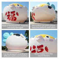 Poisson gonflable géant en PVC Blowfish à éclairage LED pour les festivals en plein air City Parades Promotions Publicité