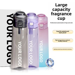 Botella de Agua Personalizada de 650 ml, Libre de BPA, de Plástico Tritan, con Aroma a Fruta, con Pajita y Tapa, Ecológica - Product Image 4