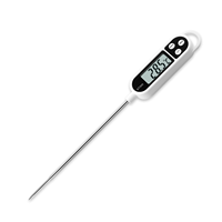 Termometer Makanan Digital TP-300, dengan Probe Baca Waktu Nyata Dapat Digunakan untuk BBQ, Daging, Cair, Pengukuran Temperatur Memasak