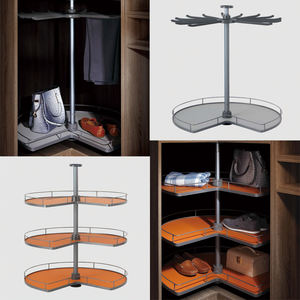 Cestino Rotante Multifunzionale CCH per Armadio, <span class=keywords><strong>Appendiabiti</strong></span> <span class=keywords><strong>ad</strong></span> <span class=keywords><strong>Angolo</strong></span> per Organizzazione Guardaroba - Product Image 3