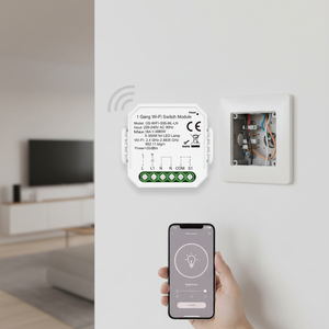 Nuevo Módulo de Interruptor de Luz Inteligente Wi-Fi de 16A 240V, Aplicación Smart Life, Sin Neutro, Sin Capacitor, Fácil Instalación <span class=keywords><strong>para</strong></span> Renovación del Hogar - Product Image 4