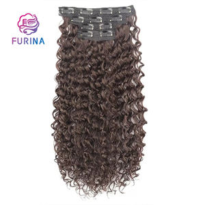 2025 Novel Small Afro Curly Clips en extensiones de cabello 4 piezas 11 Clips 22 PULGADAS 200 G Extensiones de cabello para mujeres negras - Product Image 4