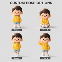 Figura Coleccionable de Niño de Plástico PVC, Modelo de Personaje de Dibujos Animados, Juguete, Adorno de Escritorio, Recuerdo, Regalo para Niños