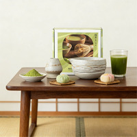 Ensemble de thé et café matcha en céramique japonaise Japandi écologique et durable avec fouet en bambou - 410 ml - Kit de démarrage Guangdong
