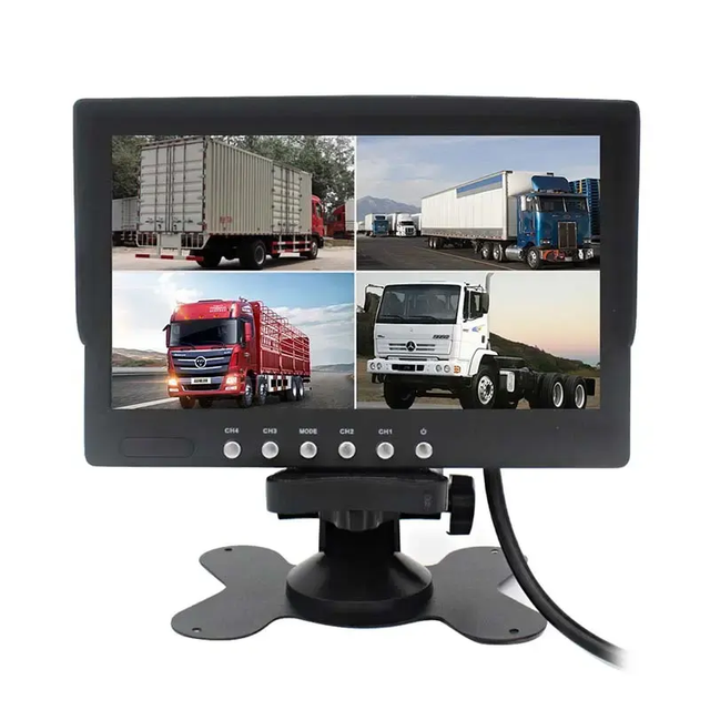 High Quality 7 Inch Lcd Monitor 4 Split Screen Car Display 4-channel Video Input for Trucks