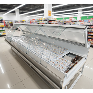 Frigorifero Commerciale per Carne Fresca, Vetrina Refrigerata ad Arco per Supermercati, Raffreddamento ad Aria, 2 Porte, Controllo Digitale per Carne - Product Image 1