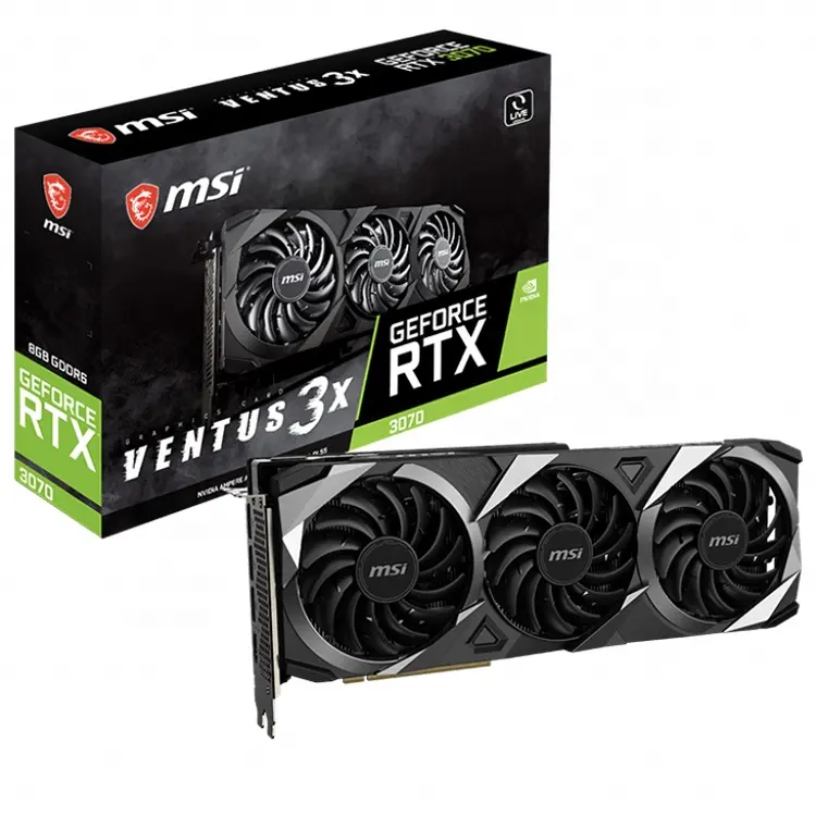 MSI NVIDIA RTX 3070 3X 8G Used Gaming Graphics card with 8GB GDDR6 Memory Speed Support OverClock
