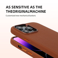 Casing ponsel kulit magnetik handyhulle penjualan terbaik Global untuk iphone 13/14/15 Pro Max