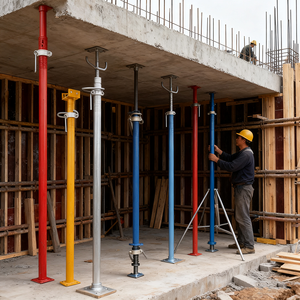 Puntales de Acero de Doble Abrazadera para Encofrado, Andamios de Alta Resistencia, Puntales para Encofrado para Uso en Construcción en Hoteles y Centros Comerciales - Product Image 1