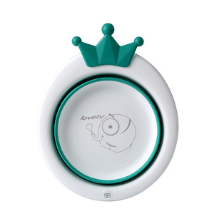 Lavabo para Bebé en Forma de Manzana, de Plástico, Verde, Rojo, Azul, de 0 a 12 Meses, Portátil, Plegable, Compresible, para Recién Nacidos - Product Image 3