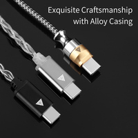 Cable Trenzado de Decodificación Digital HiFi QKZ TC MAX Pro, Conector USB-C, Salida de Audio de 3.5mm, Adaptador DAC de Tipo-C a 3.5mm
