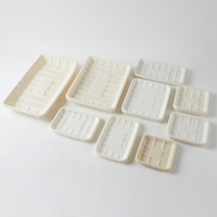 Ensemble d'assiettes jetables biodégradables Emballage alimentaire Récipient Assiette à glace pour événements de fête de mariage Restaurant Hôtel