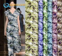 Tissu tissé respirant en rayonne 45S à imprimé floral, impression numérique personnalisée pour robe longue de plage pour femme