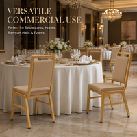 Chaise de salle à manger en aluminium imitation bois écologique, vente en gros d'usine, chaise de banquet moderne pour restaurant commercial, hôtel et salon